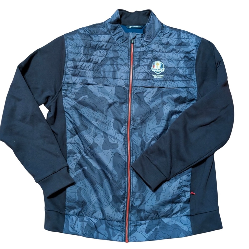 Cutter & Buck 2020 Ryder Cup Whistling Straits Hybrid Golf Jacket Mens XL Blue